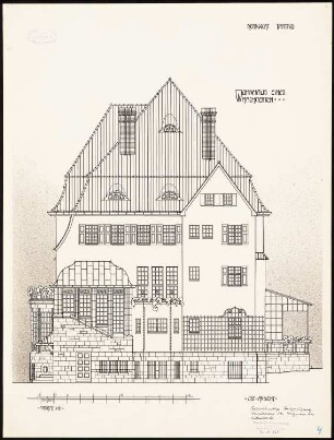Wohnhaus für einen Architekten, Berlin: Ostansicht 1:50