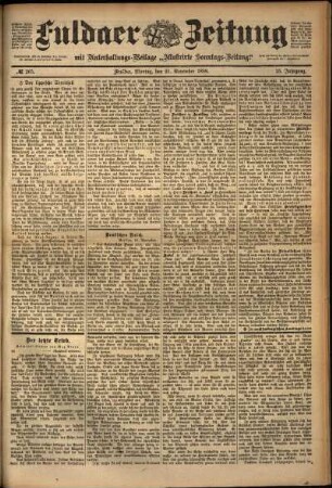 Ausgabe vom Montag, den 21. November 1898.