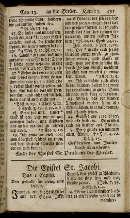 Die Epistel St. Jacobi.