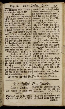 Die Epistel St. Jacobi.
