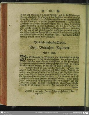 Das siebenzehende Capitel. Vom Weltlichen Regiment