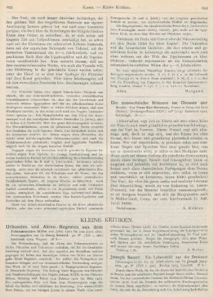 293-298 Kleine Kritiken