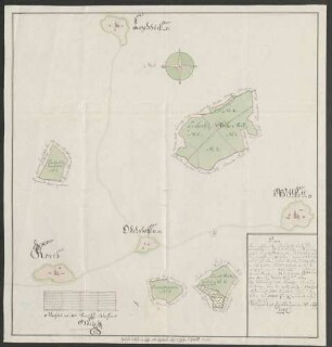 Plan über nachbemelte Herrschaft. Büsche und Waldungen