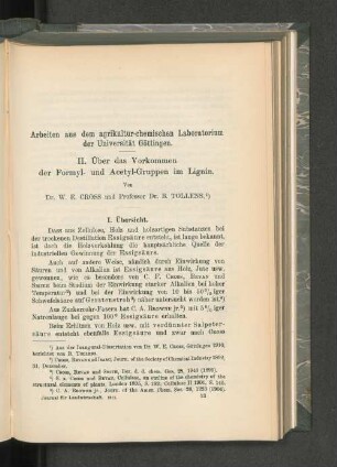 Arbeiten aus dem agrikultur-chemischen Laboratorium der Universität Göttingen.