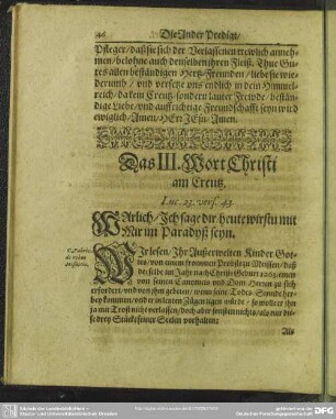 Das III. Wort Christi am Creutz