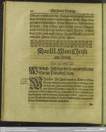 Das III. Wort Christi am Creutz