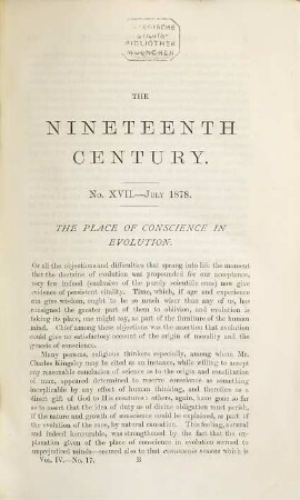 The nineteenth century and after : a monthly review. 4,a, 4,a. 1878