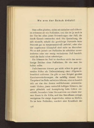 Wo uns der Schuh drückt