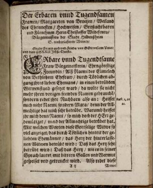 Der Erbaren und Tugendsamen Frawen/ Margareten von Broitzen ...
