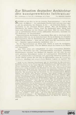 18: Zur Situation deutscher Architektur : (die kunstgewerbliche Infiltration)