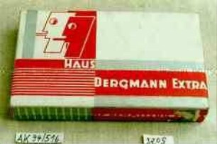 Pappschachtel für 25 Stück Zigaretten "HAUS BERGMANN EXTRA"