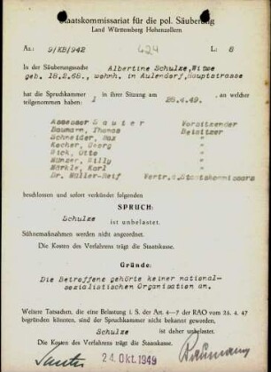 Schulze, Albertine