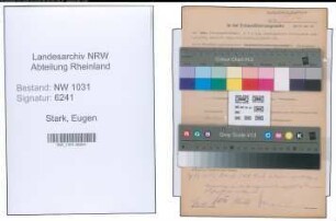 Entnazifizierung Eugen Stark , geb. 07.08.1896 (Polizist)