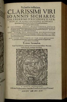 Tomus Secundus.