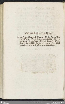 Die vornehmsten Druckfehler