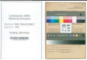Entnazifizierung Bernhard Austrup , geb. 14.01.1898 (Zementwarenhersteller)