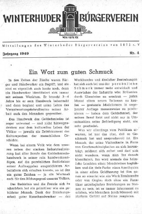 Ein Wort zum guten Schmuck