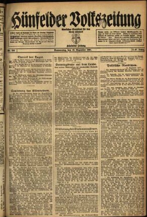 Ausgabe vom Donnerstag, den 15. Dezember 1921.
