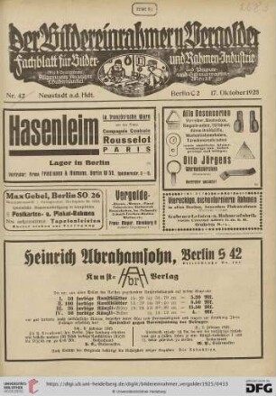 Nr. 42 (17. Oktober 1925)