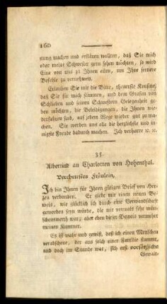 35. Albertine an Charlotten von Hohenthal.
