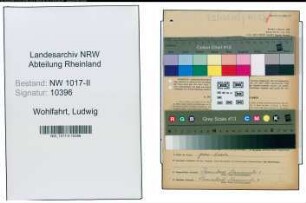 Entnazifizierung Ludwig Wohlfahrt , geb. 12.03.1900 (Arbeiter)
