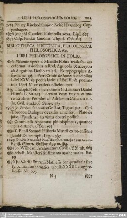 Bibliotheca Historica, Philologica. Philosophica &c.