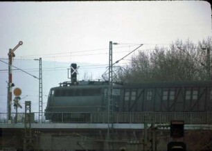 Gäubahn Stuttgart Nord Gäubahndamm Lok 110 301 Eilzug Mdie-Wagen