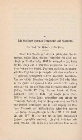 294-303 Die Berliner Hermas-Fragmente auf Papyrus