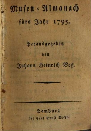 Musen-Almanach. 1795, 1795