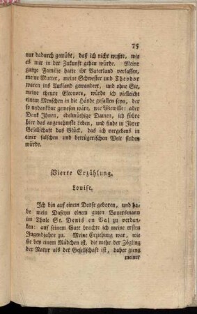 Vierte Erzählung. Louise.