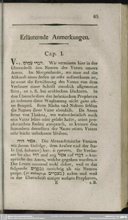 Erläuternde Anmerkungen