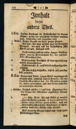108-114, Innhalt dieses andern Theil