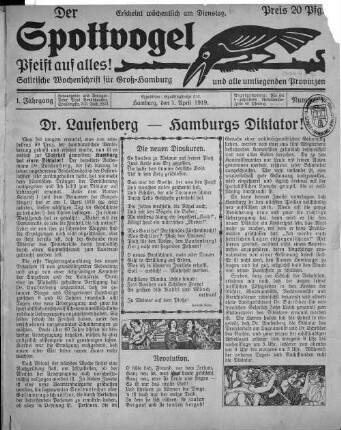 Gedicht. Die neuen Dioskuren.