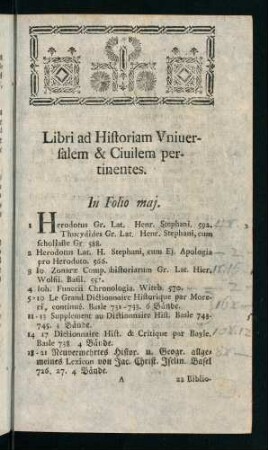 1-7, In Folio maj. - In Quarto maj.