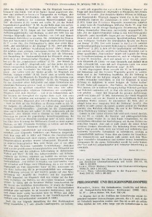 934-935 [Rezension] Huonder, Quirin, Die Gottesbeweise