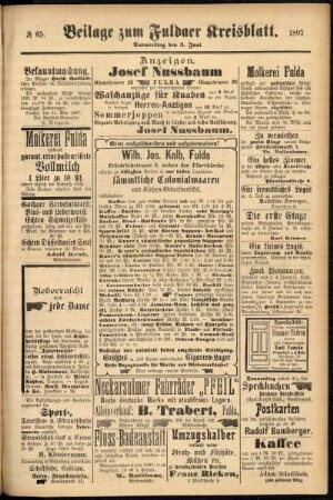 Zweite Ausgabe vom Donnerstag, den 03. Juni 1897.