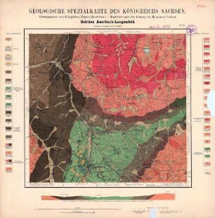 [5440] Auerbach-Lengenfeld, Geologische Spezialkarte des Königreichs Sachsen