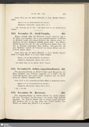 462. 1515, November 21. Erfurt, Augustinerkloster