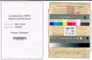 Entnazifizierung Wilhelm Kaiser , geb. 23.04.1899 (Autoschlosser)