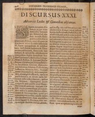 448-469, Discursus XXXI. Adversus Ludos & Comaedias obscaenas.