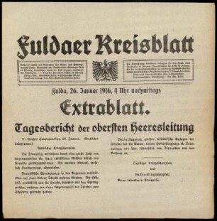 Ausgabe vom Mittwoch, den 26. Januar 1916.