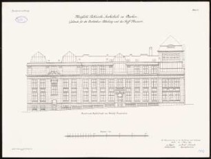Architekturgebäude, Reiff-Museum der Technischen Hochschule, Aachen: Aufriss 1:100