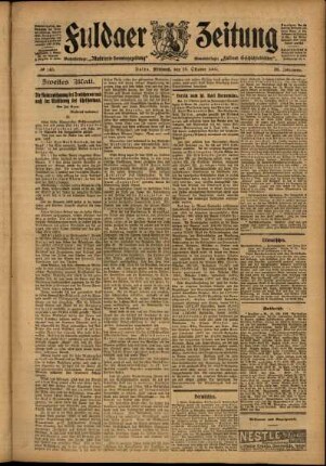 Zweite Ausgabe vom Mittwoch, den 25. Oktober 1905.