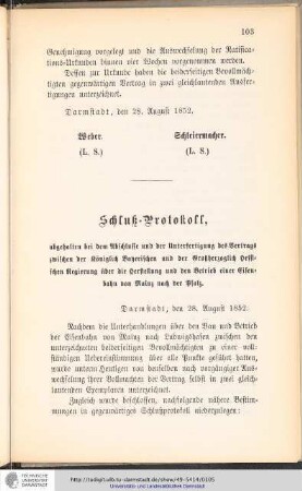 Schluss=Protokoll