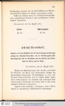 Schluss=Protokoll