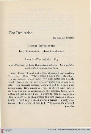 1: The dedication