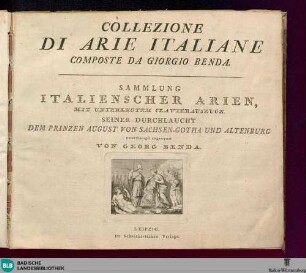 Sammlung italienischer Arien : [erste Sammlung]