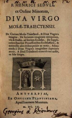 Diva Virgo Mosae-Traiectensis