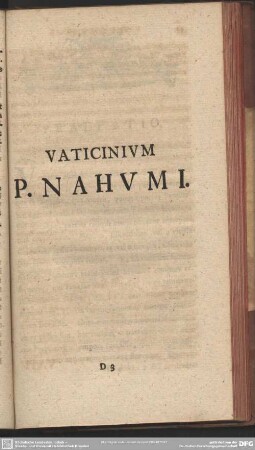 Vaticinium P. Nahumi