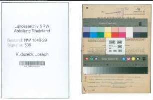 Entnazifizierung Joseph Rudszeck , geb. 19.05.1907 (Beamter)